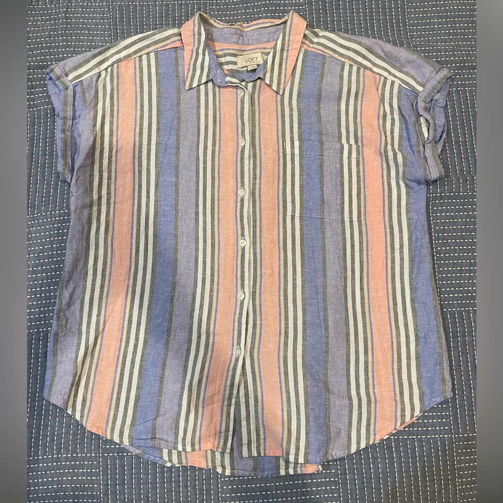 Loft Outlet Linen Blend Shirt size Large